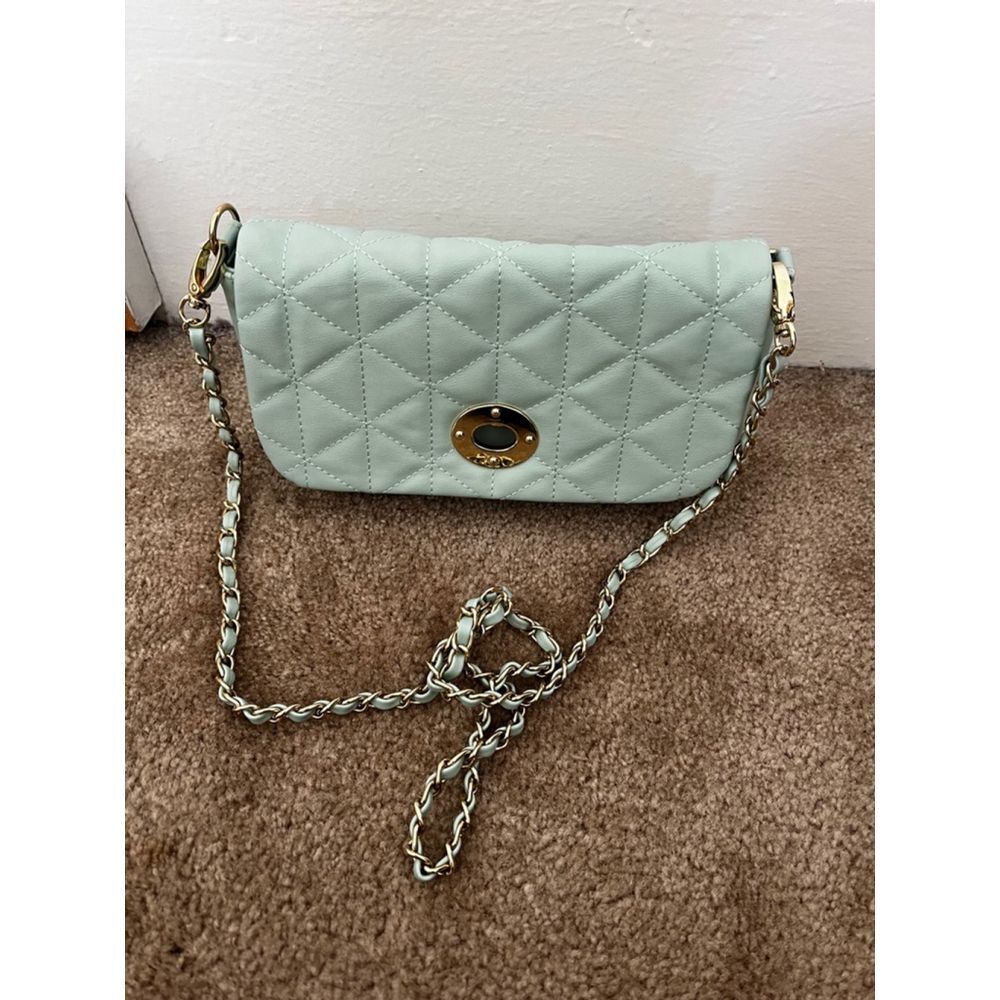 Forever 21 crossbody bag purse Quilted Faux leather summer beach Sea Mermaid New